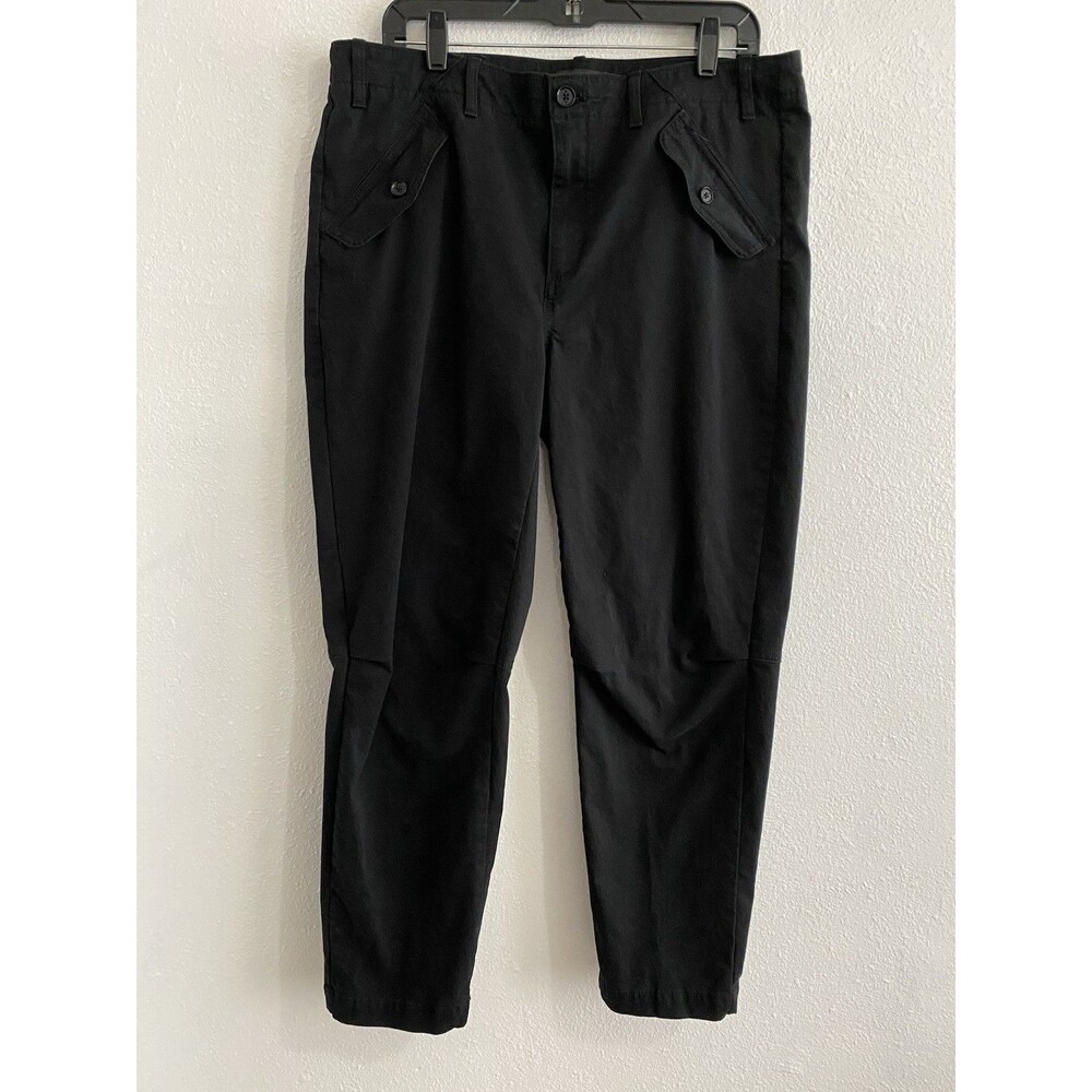 Banana Republic Women’s Authentic Chino Pants Black 14 Preppy Minimalist  H22